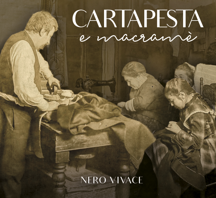 Nero Vivace   Cartapesta e macramè